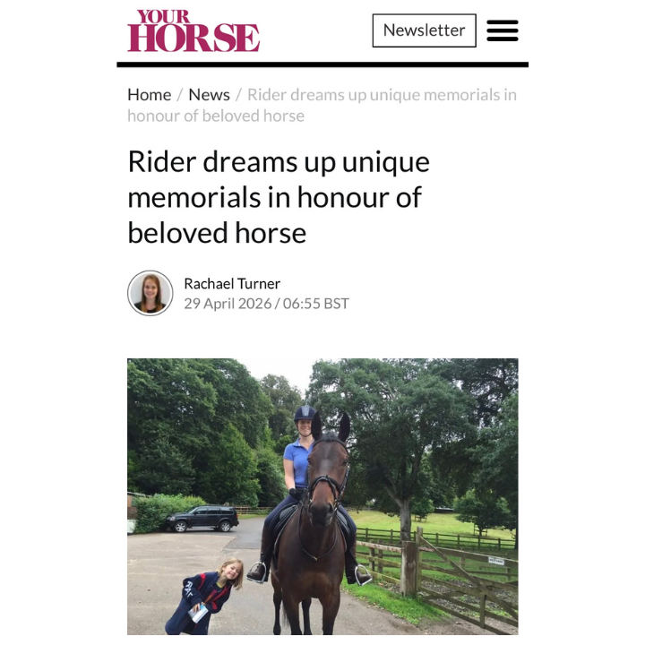 Afterstone featured in Your Horse magazine news