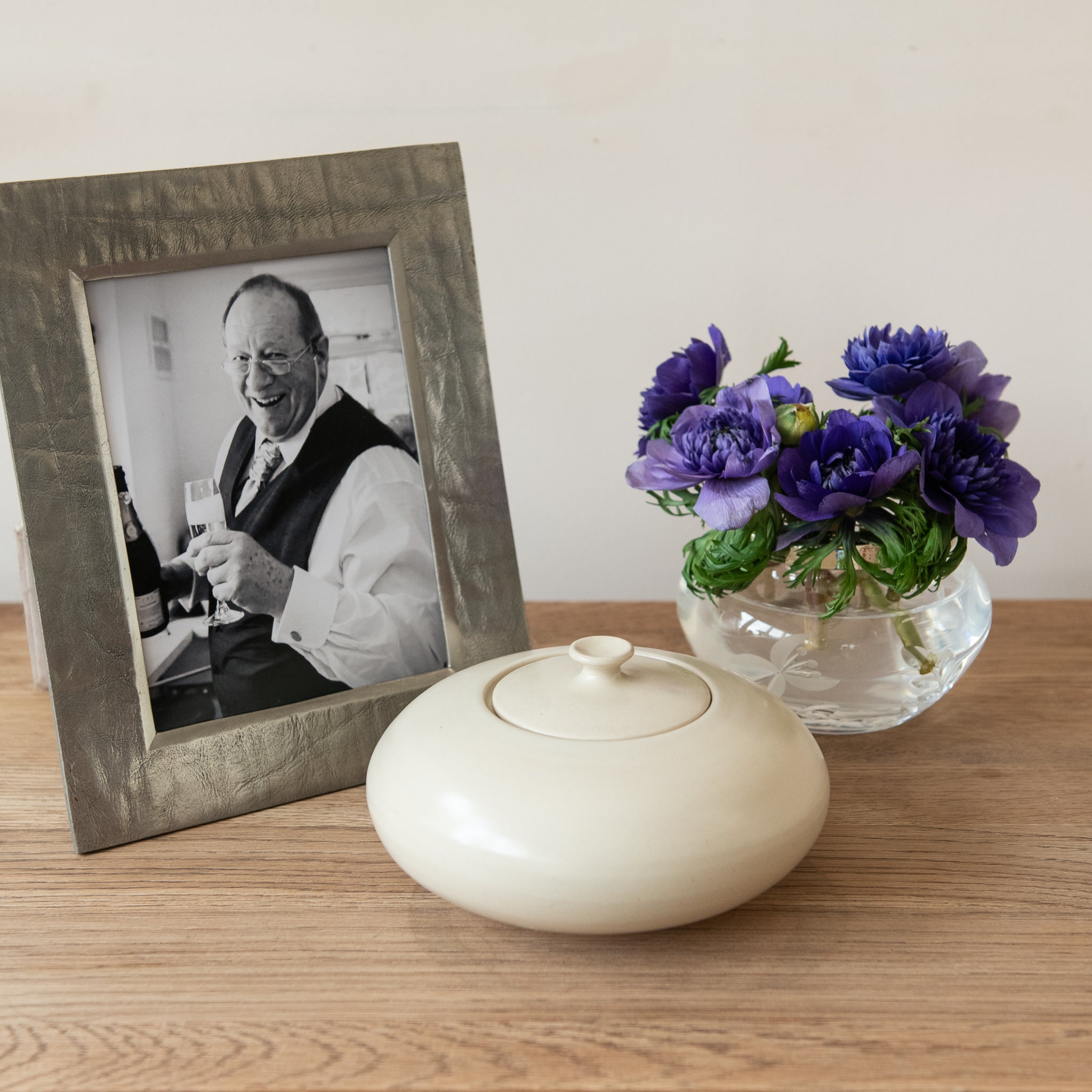 Hand thrown pottery urn