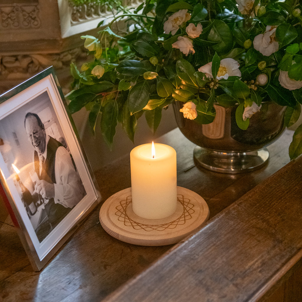 Chunky ivory pillar candle