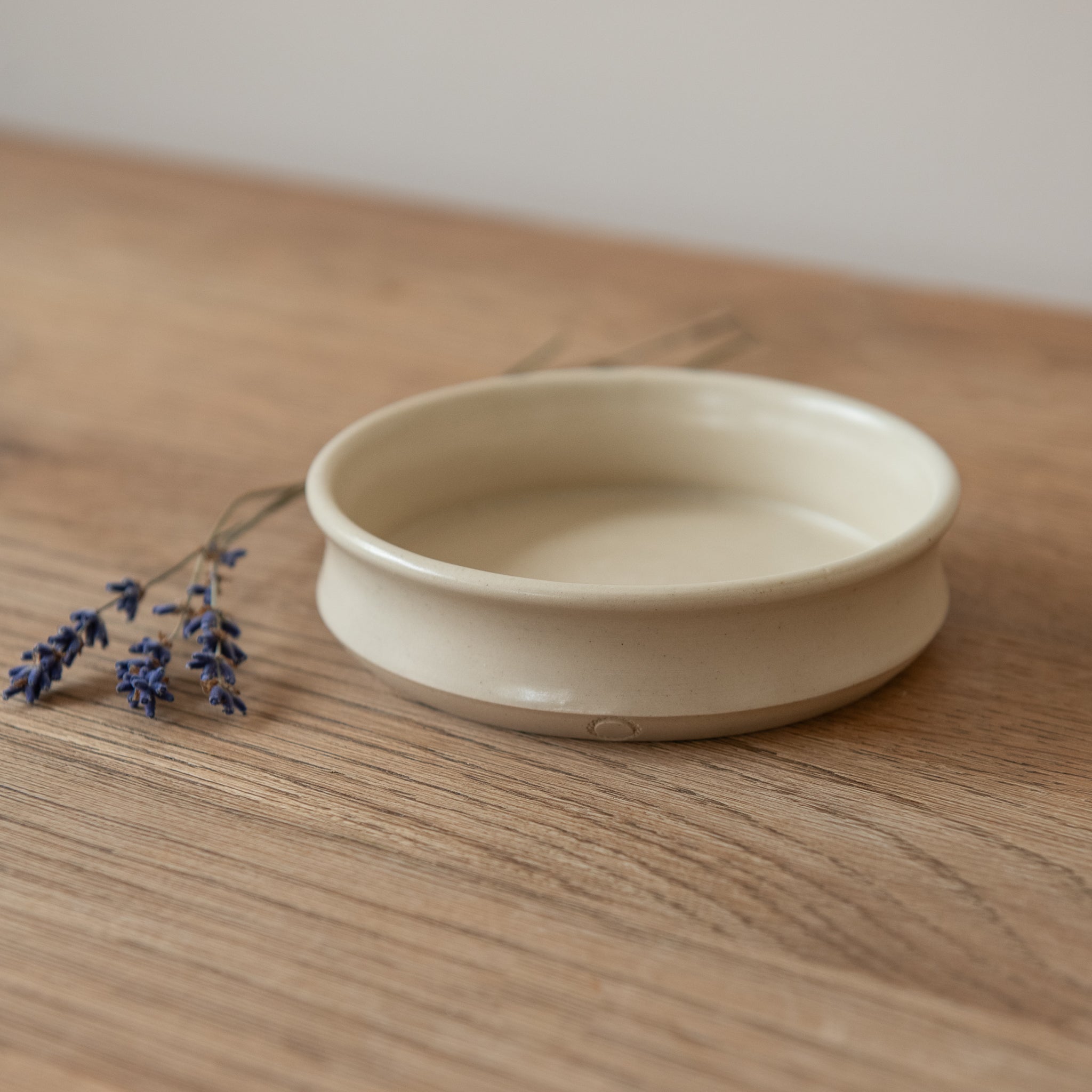 Hand thrown pottery candle plate