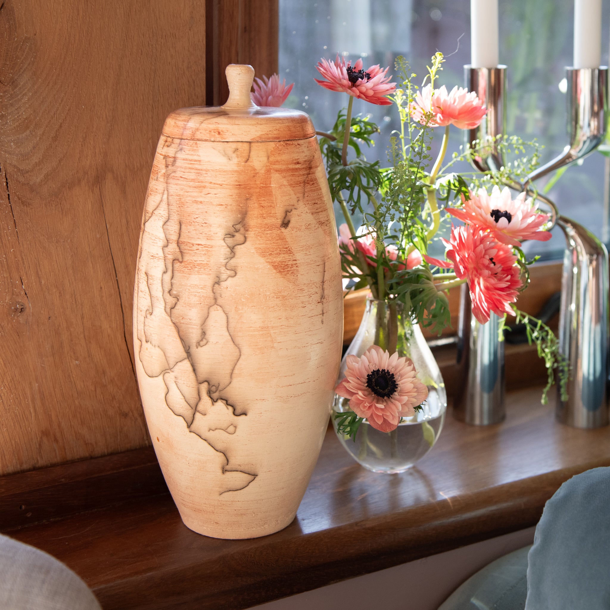 Pottery urn - Raku urn large