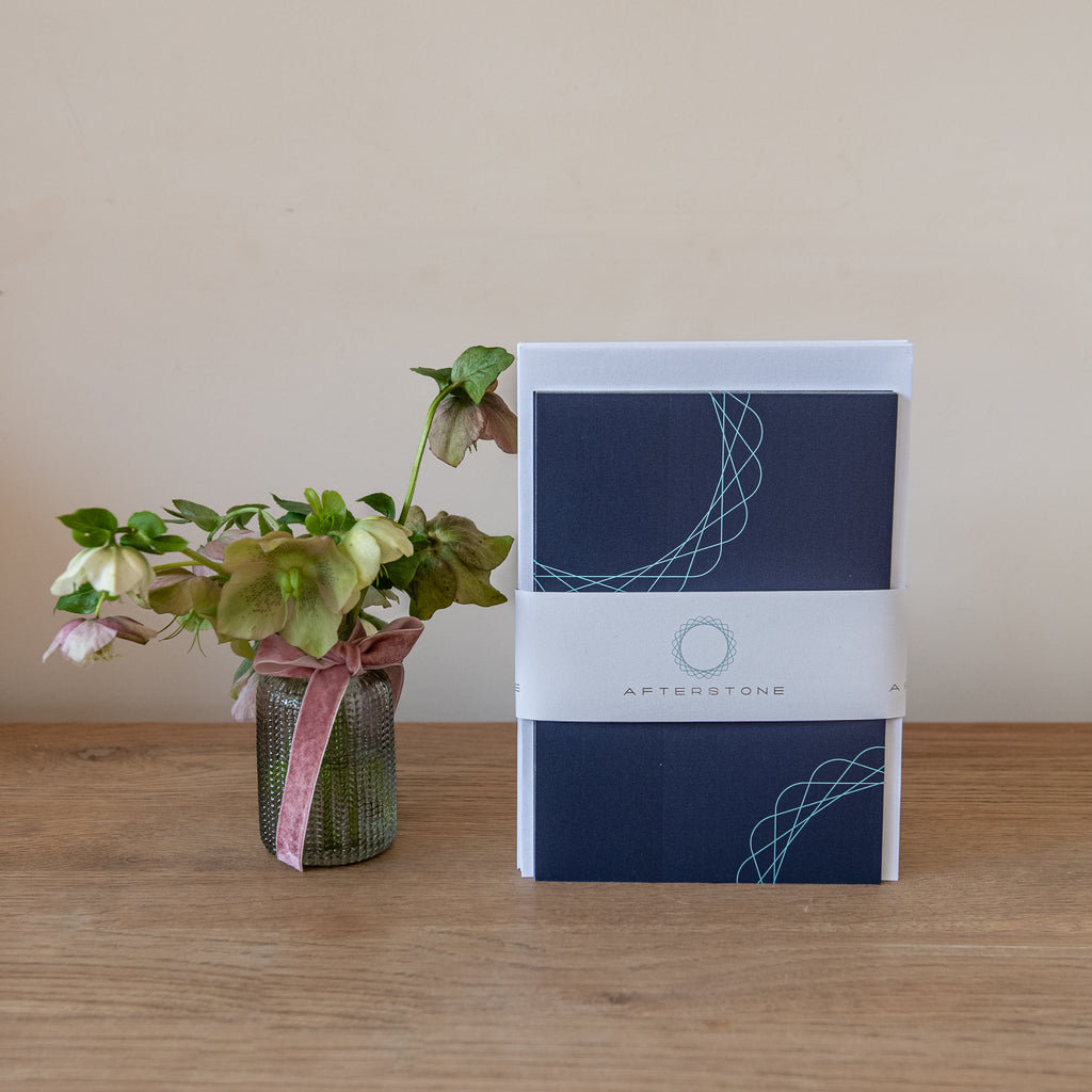 Notelets set navy/turquoise