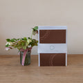 Notelets set chocolate/copper