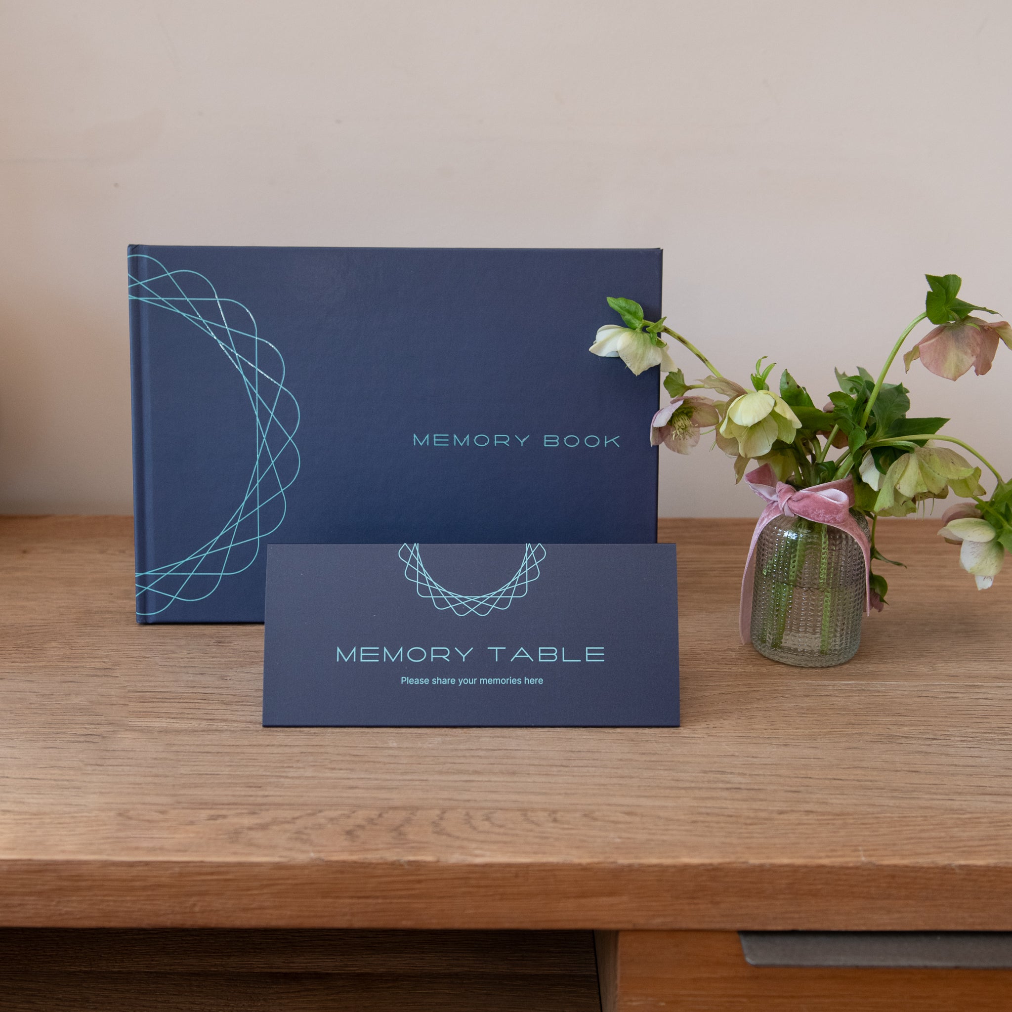 Memory book set - navy/turquoise