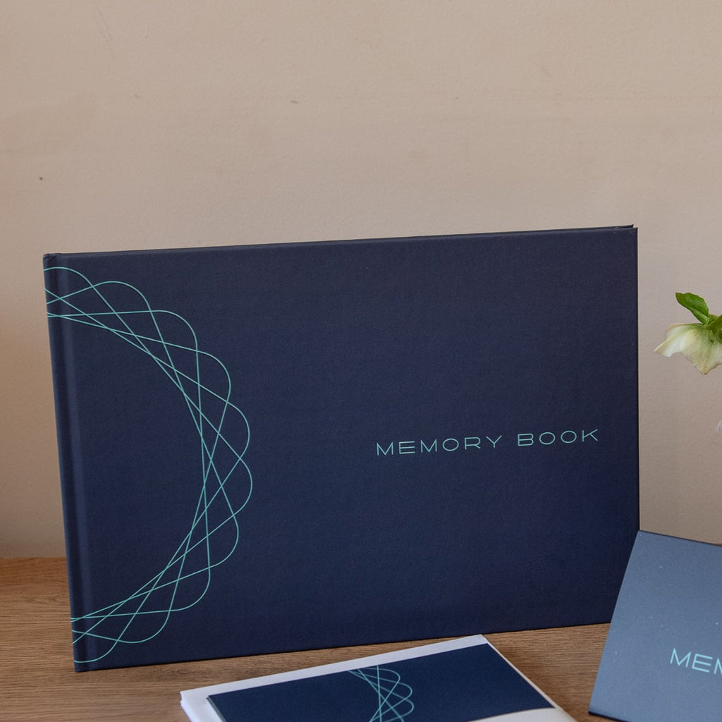 Memory book navy/turquoise