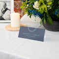 Memory tent card navy/turquoise
