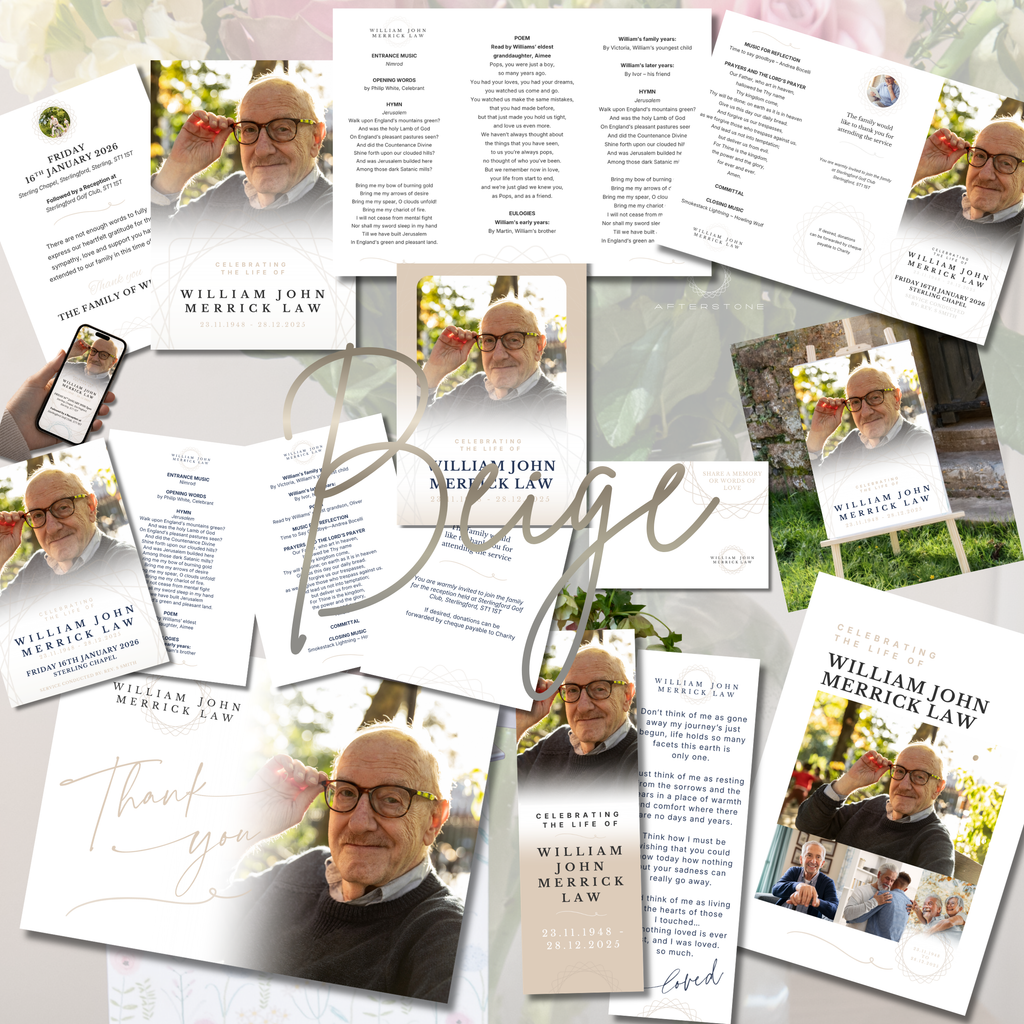 Beige digital stationery bundle