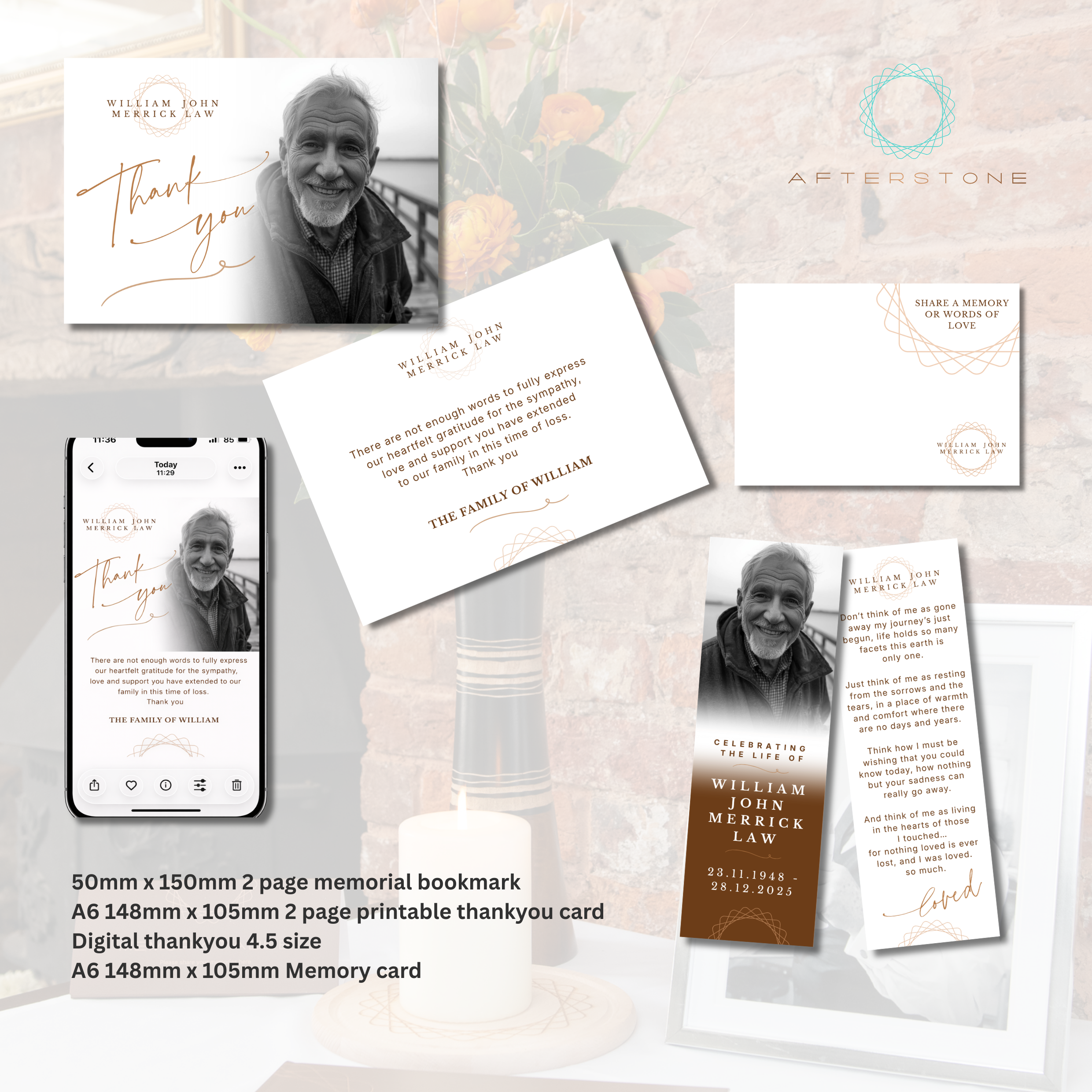 Chocolate copper digital stationery bundle
