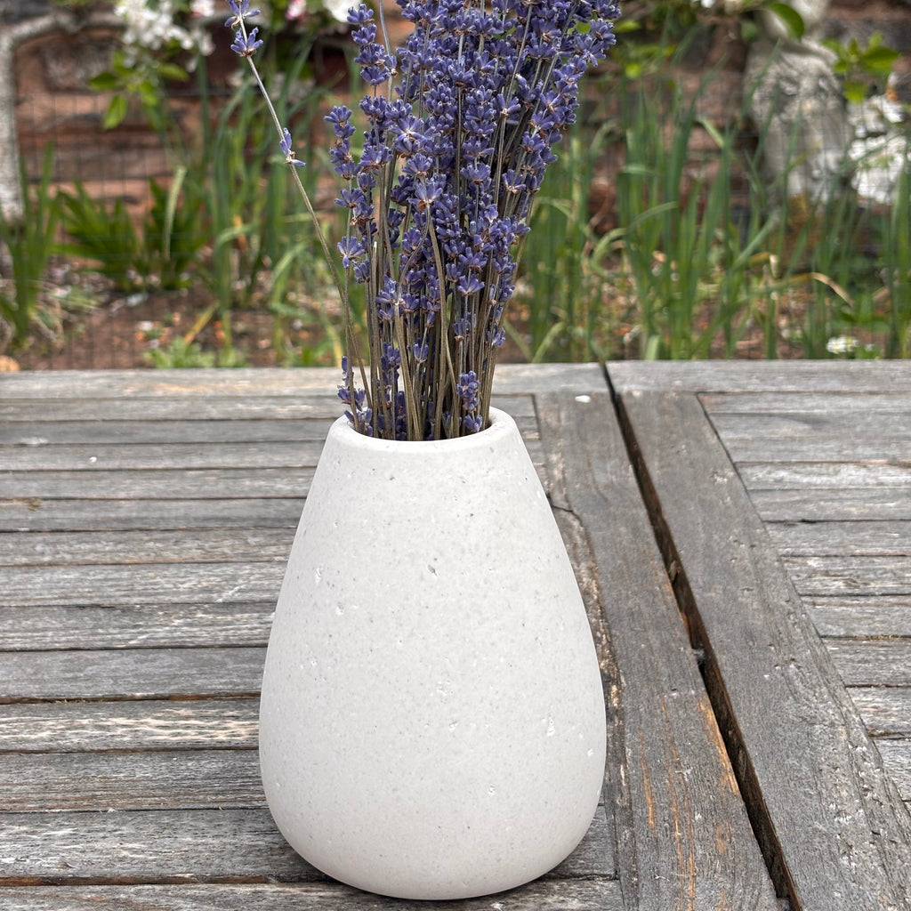 Afterstone ash into stone vase