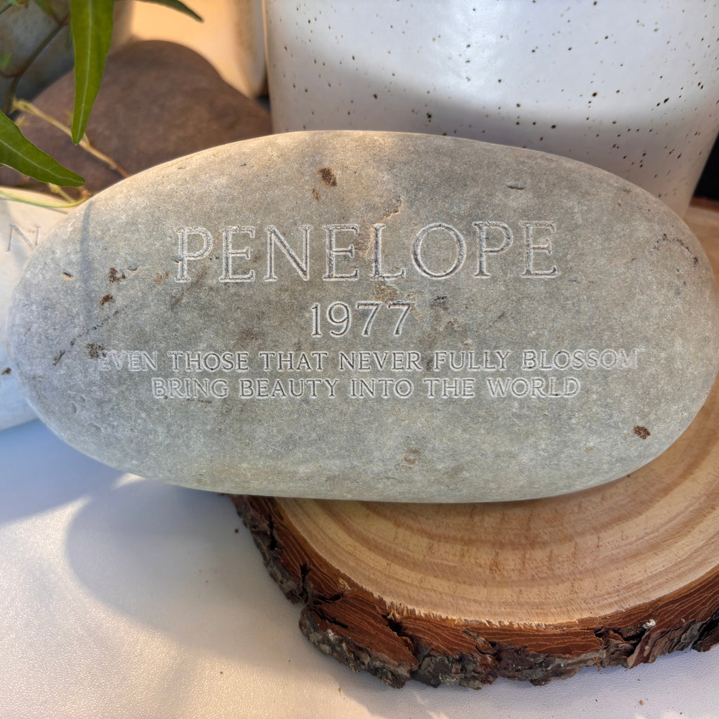 Personalised memorial stone - large - AFTERSTONE LTD