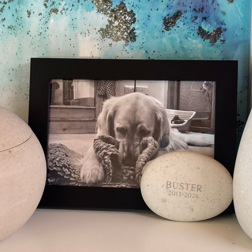 Afterstone ash into stone memorial pebble - solo