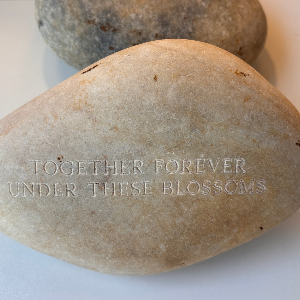 Personalised memorial stone pebble. Medium