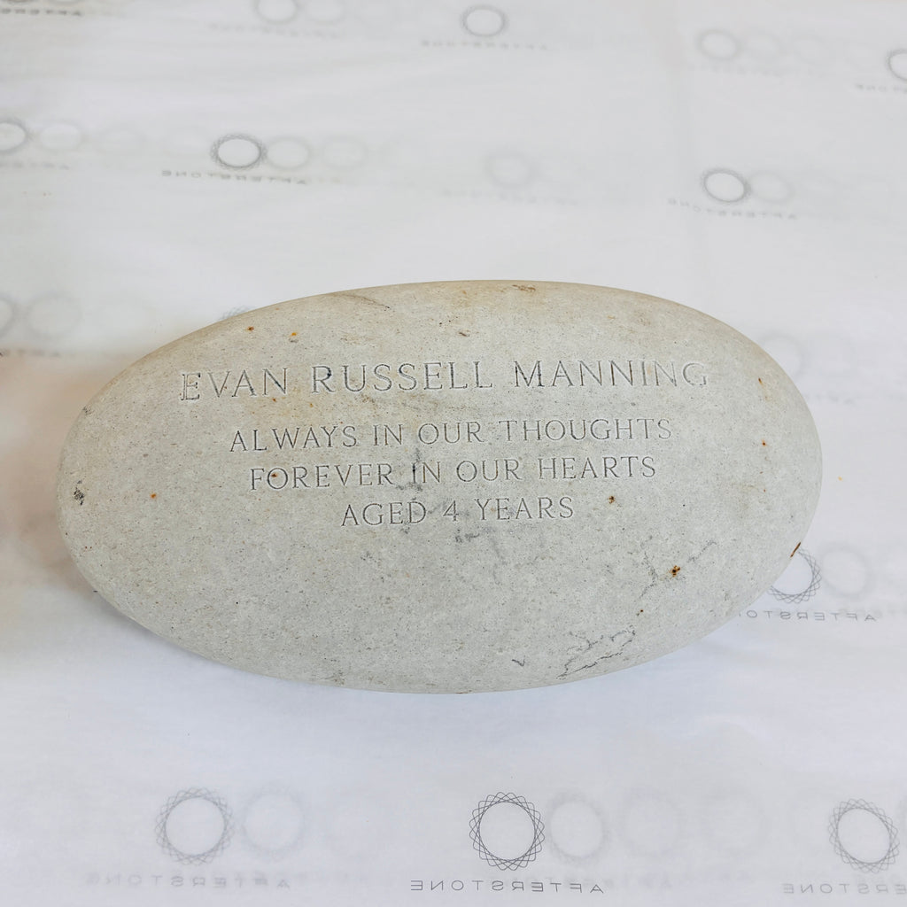 Personalised memorial stone pebble - extra large 20cm + From £60