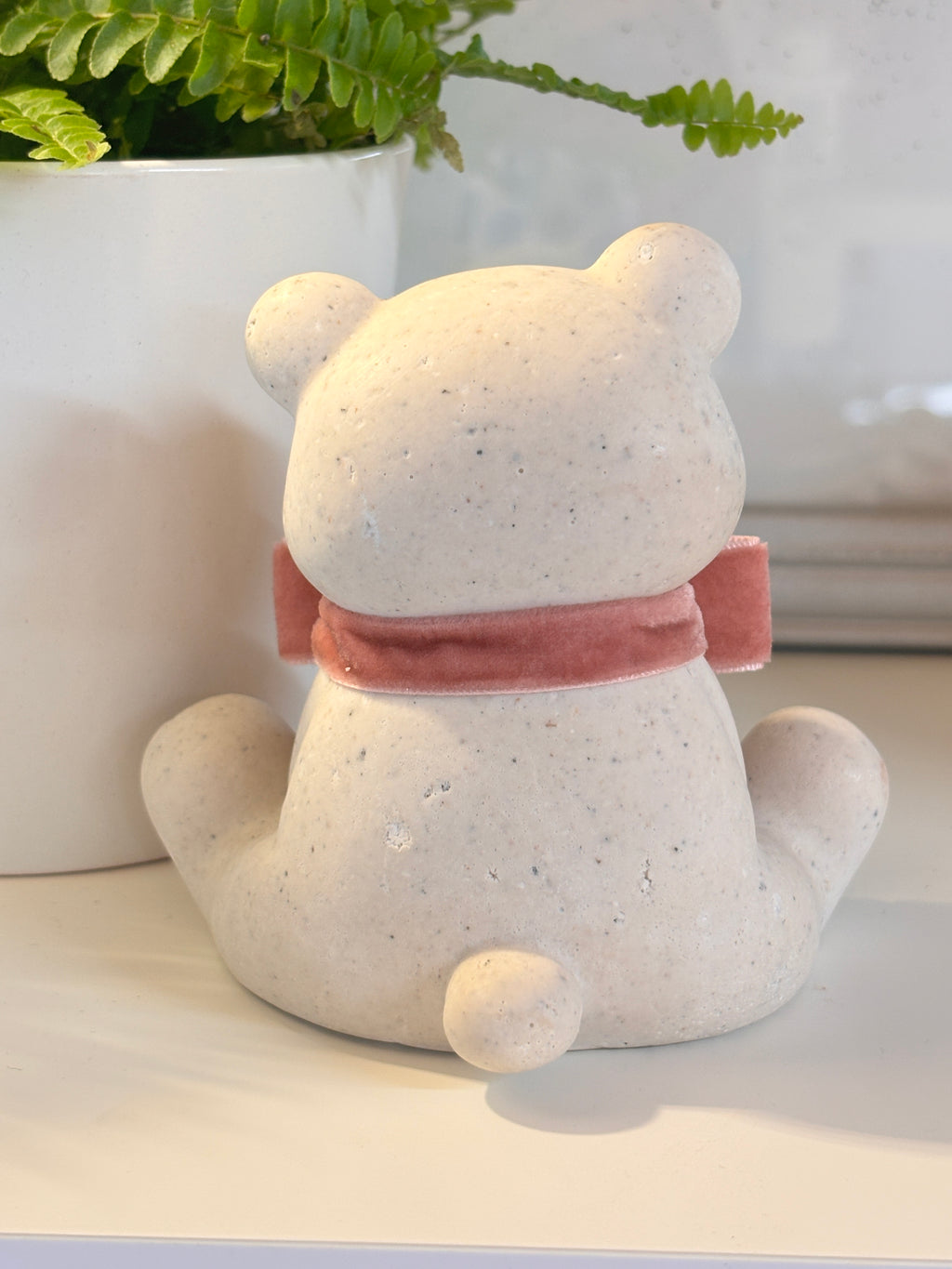 Afterstone ash into stone memorial teddy bear