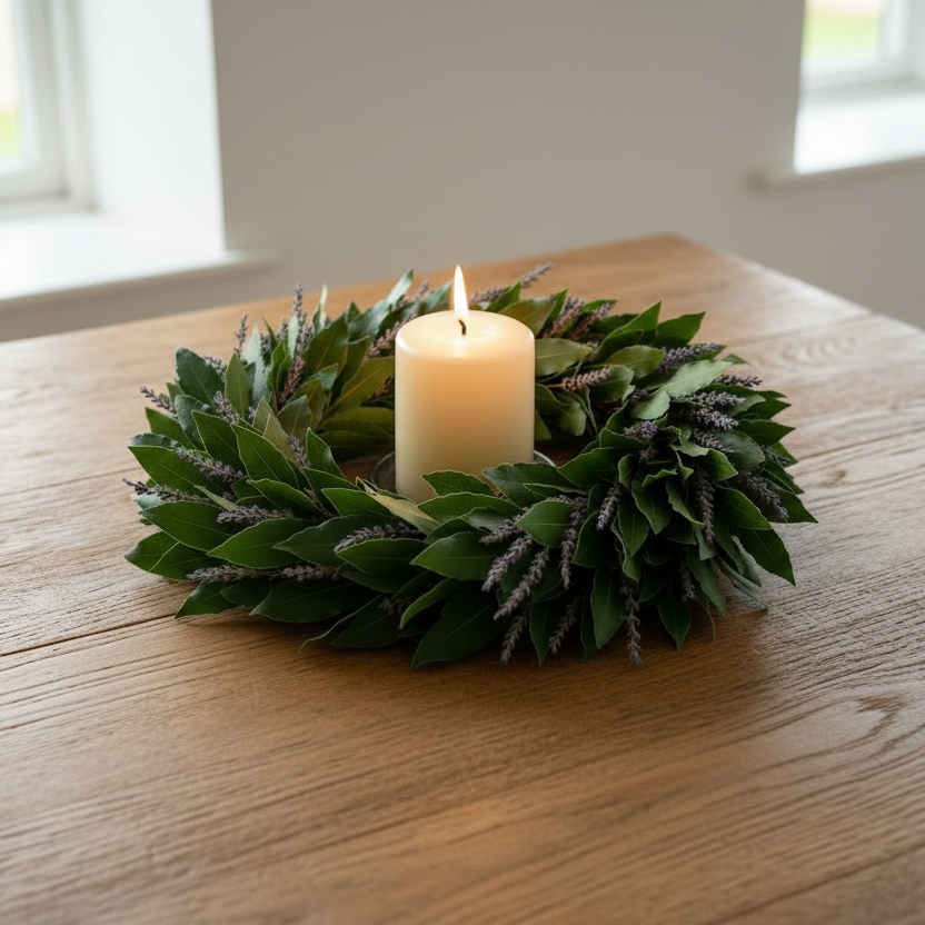 Chunky ivory pillar candle